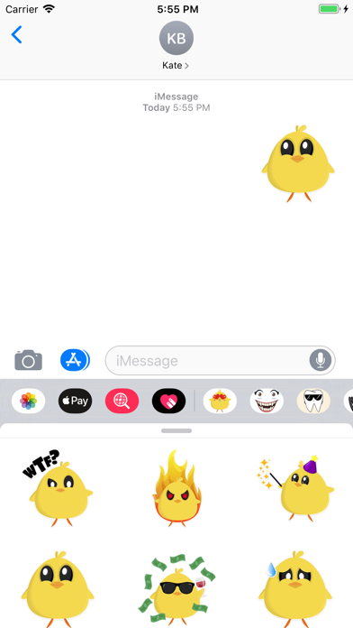 Ảnh chụp màn hình của Cute chicken stickers & emoji