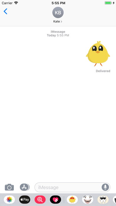 Ảnh chụp màn hình của Cute chicken stickers & emoji