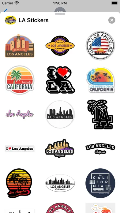 Los Angeles USA stickers emoji Screenshots