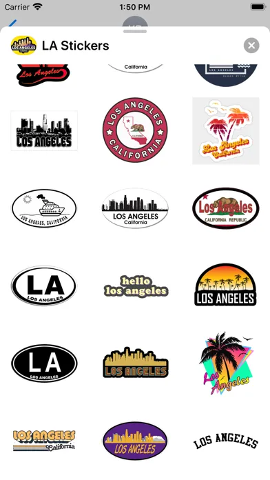 Los Angeles USA stickers emoji Screenshots