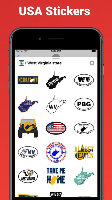 West Virginia - USA stickers Screenshots