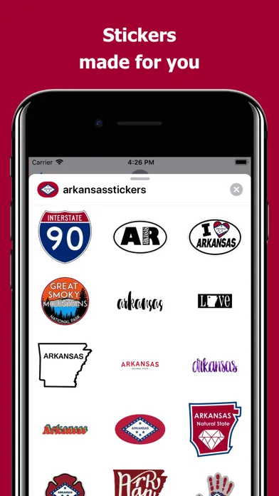 Arkansas emoji - USA stickers應用截圖