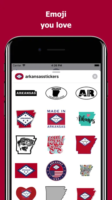 Arkansas emoji - USA stickers應用截圖
