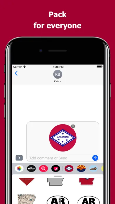 Arkansas emoji - USA stickers應用截圖