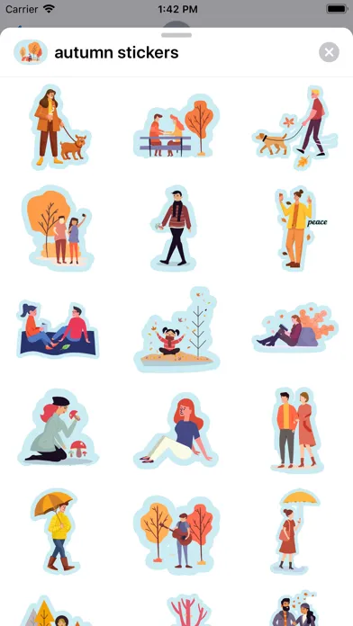 Autumn emoji & Fall Stickers Screenshots