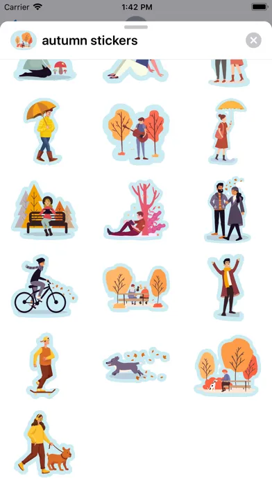 Autumn emoji & Fall Stickers Screenshots