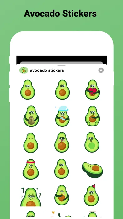 Capturas de tela do Cute avocado stickers & emoji
