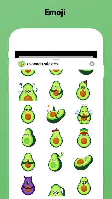 Capturas de tela do Cute avocado stickers & emoji
