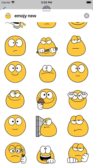 Скриншоты Cute emoji - Stickers for text