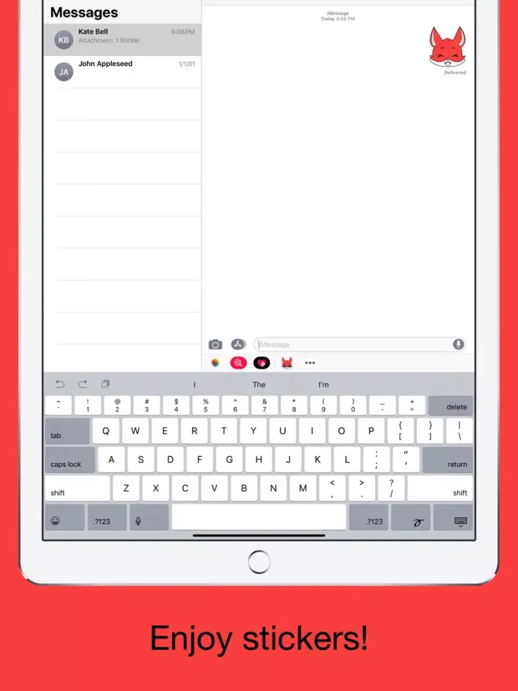 Fox emoji stickers pack iPad 应用截图