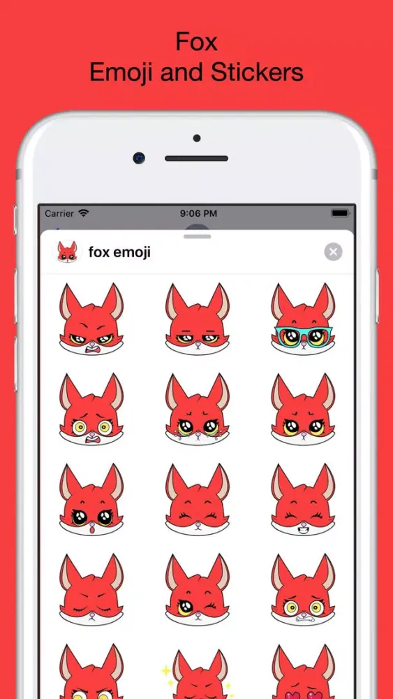 Fox emoji stickers pack应用截图