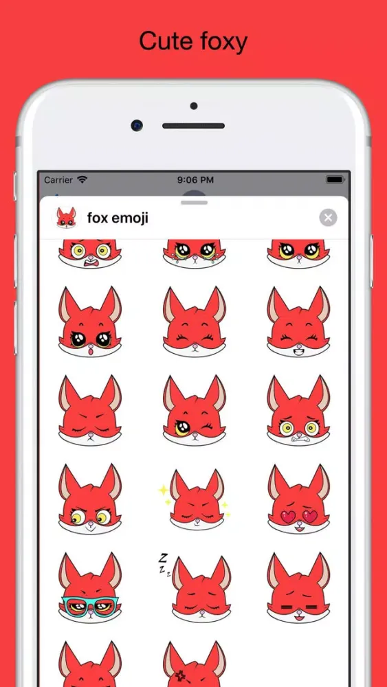 Fox emoji stickers pack应用截图