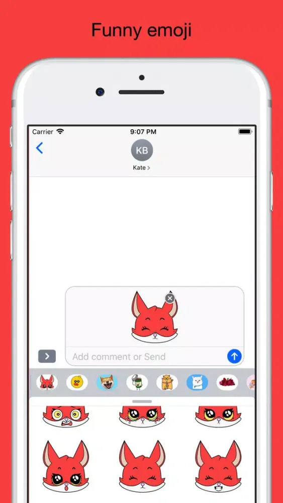 Fox emoji stickers pack应用截图