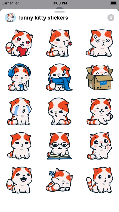 ภาพหน้าจอของ Cute cat emoji kitty stickers