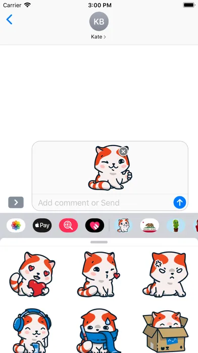 ภาพหน้าจอของ Cute cat emoji kitty stickers