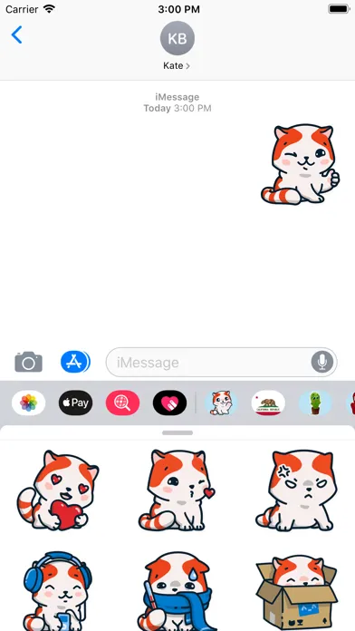 ภาพหน้าจอของ Cute cat emoji kitty stickers