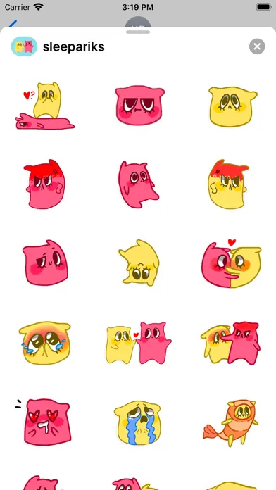 Cute pillow stickers & emoji 스크린샷