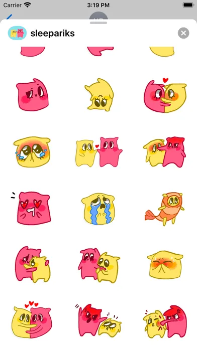 Cute pillow stickers & emoji 스크린샷