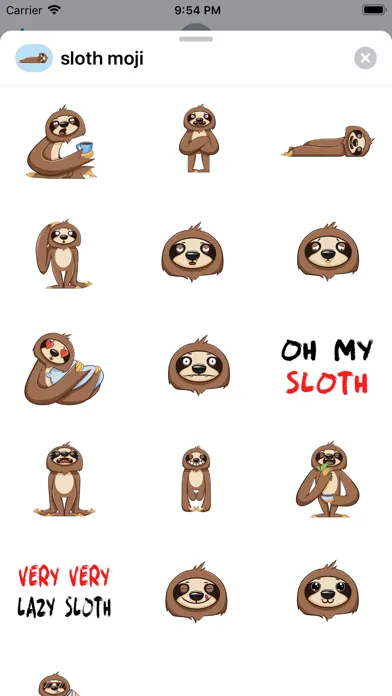 Sloth emojis & funny stickers Screenshots