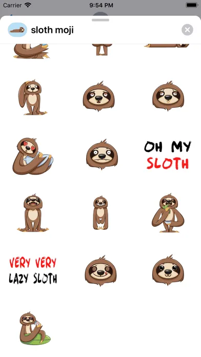 Sloth emojis & funny stickers Screenshots