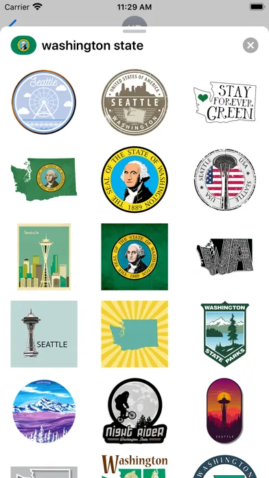Tangkapan skrin Washington state - USA emoji