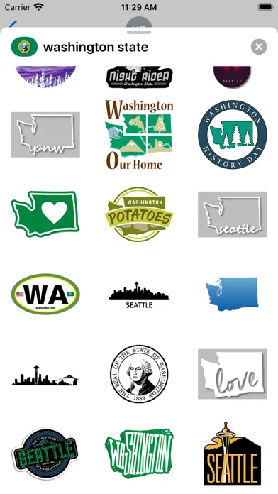 Tangkapan skrin Washington state - USA emoji