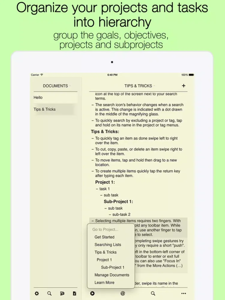 ภาพหน้าจอของ TaskOnPaper - Manage Your Personal & Professional Tasks with Ease iPad 