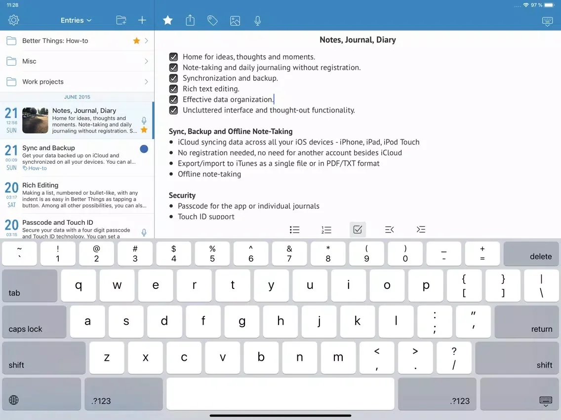 تصاویر Better Things Plus - Notes iPad 