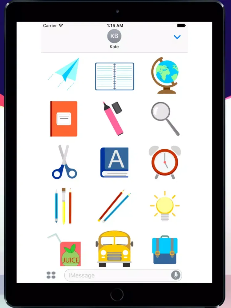 Zrzuty ekranu Super school sticker pack iPad 