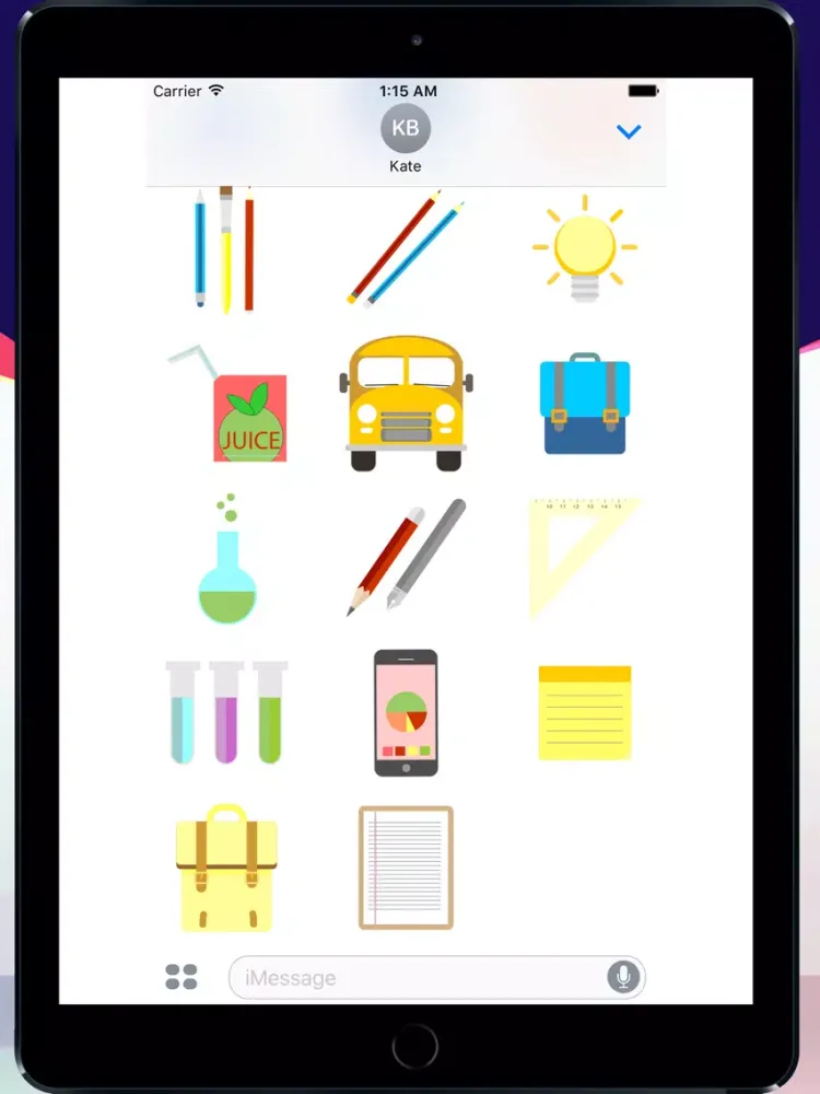 Zrzuty ekranu Super school sticker pack iPad 