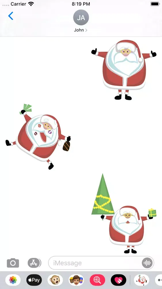 Tangkapan skrin XMAS Santa Christmas Stickers