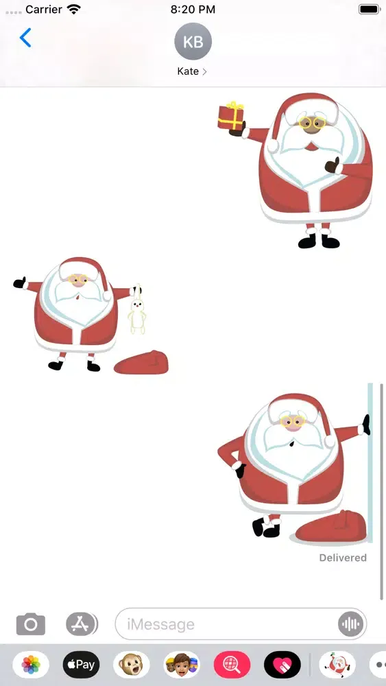 Tangkapan skrin XMAS Santa Christmas Stickers