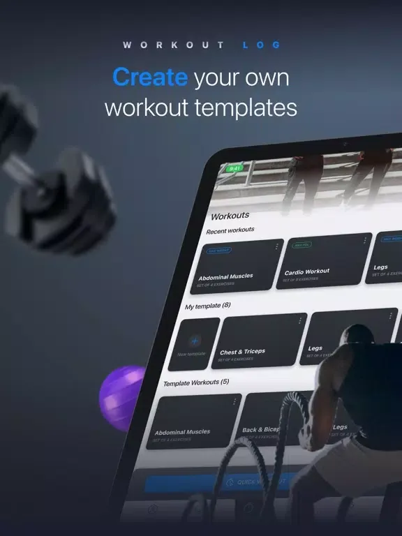 Workout tracker & planner iPad  سکرین شاٹس