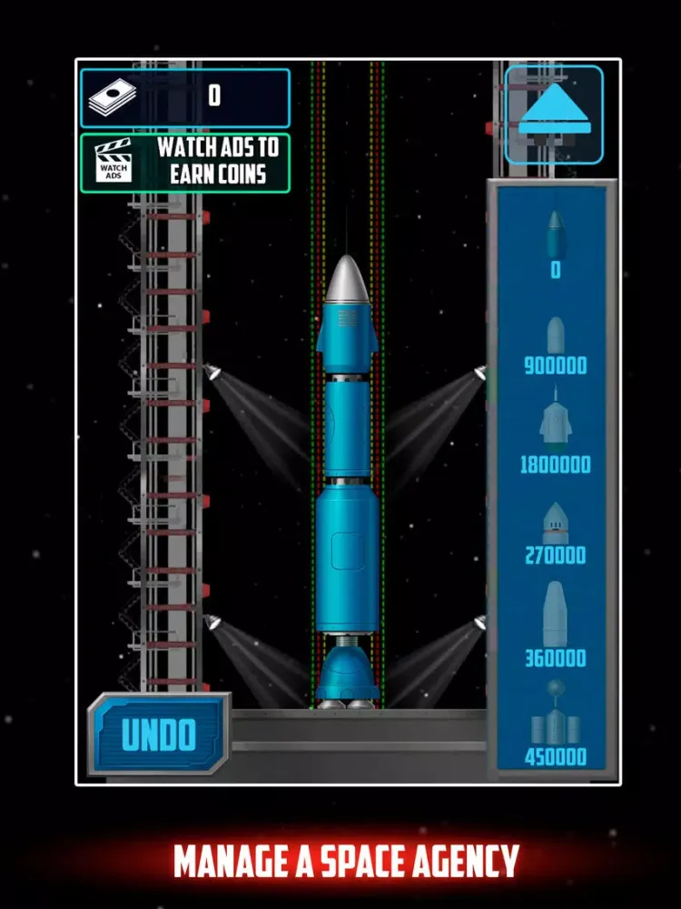 Capturas de tela do Cosmic Rocket Agency Flight iPad 