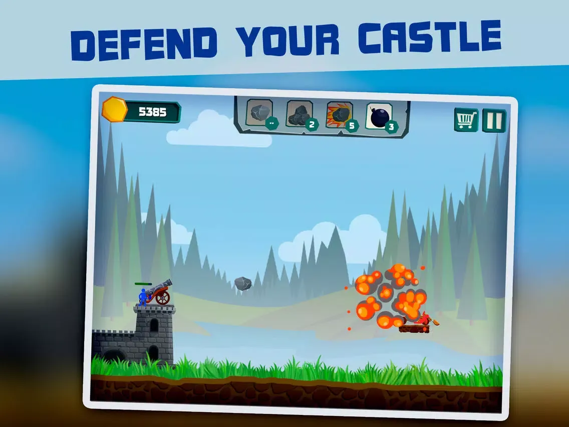 Capturas de tela do Stickman Catapult Shooting iPad 
