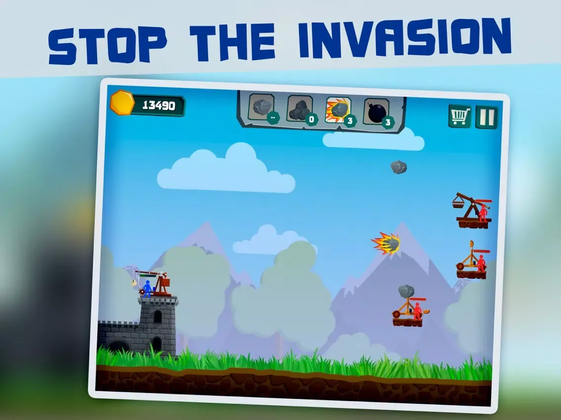 Capturas de tela do Stickman Catapult Shooting iPad 