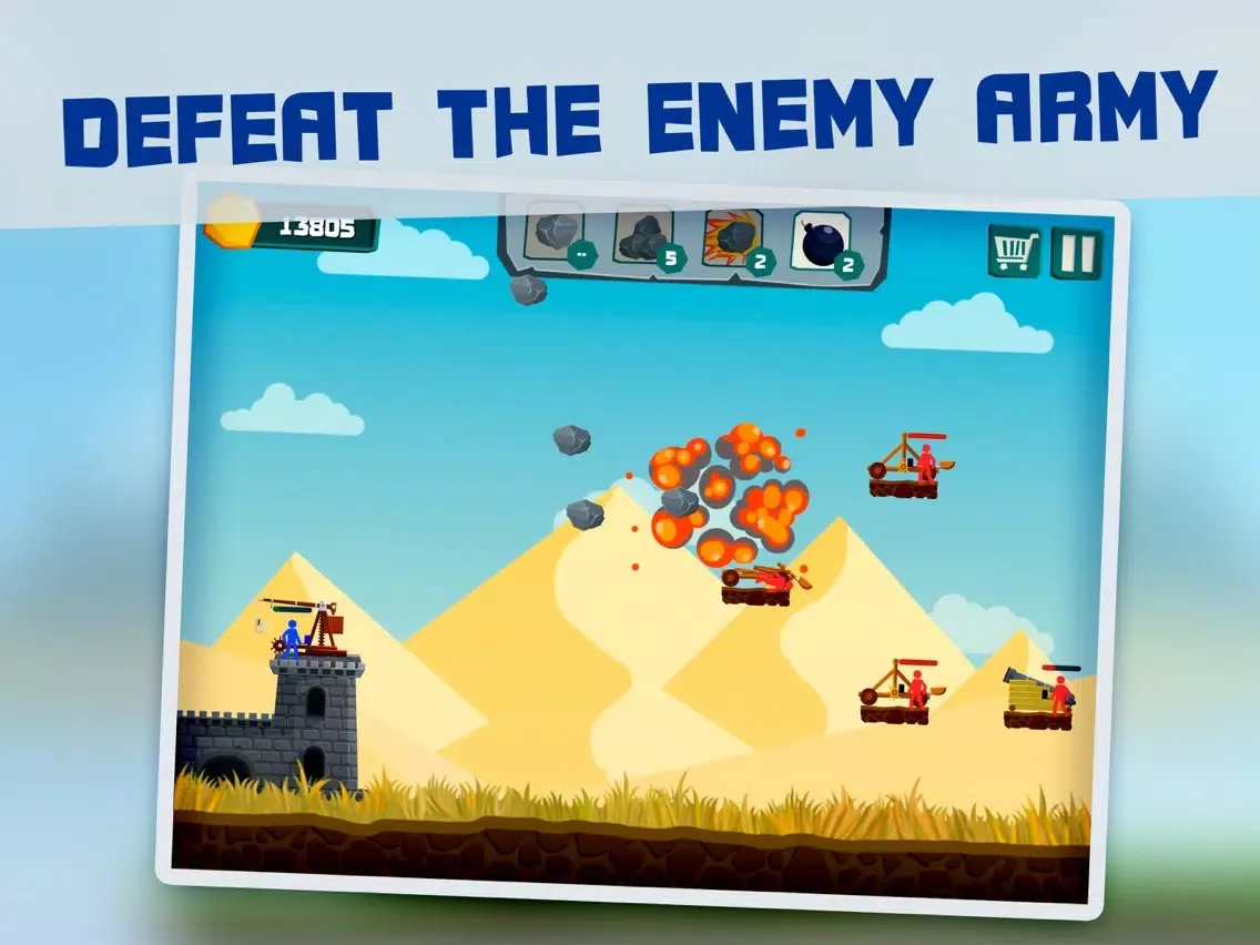 Capturas de tela do Stickman Catapult Shooting iPad 