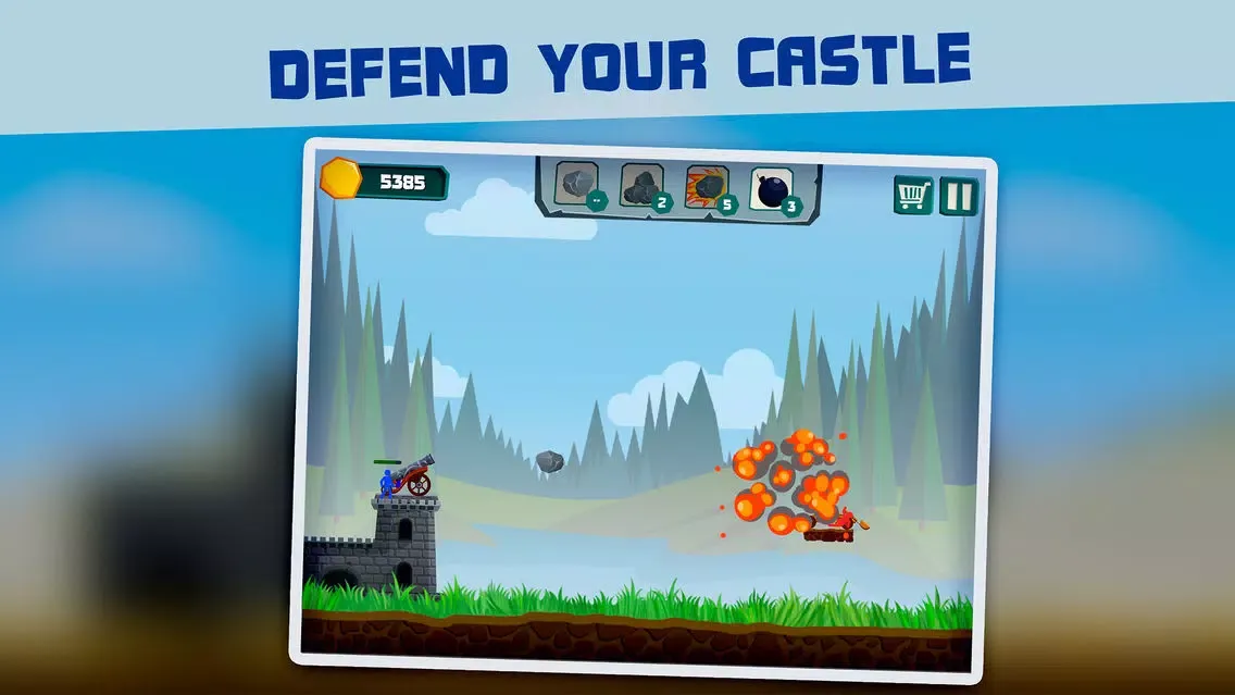 Capturas de tela do Stickman Catapult Shooting