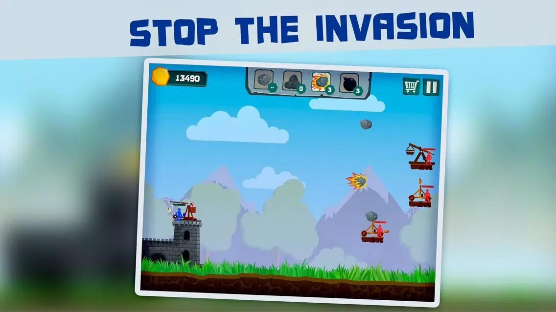 Capturas de tela do Stickman Catapult Shooting