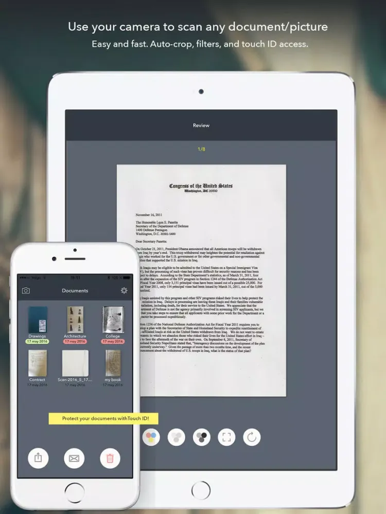 Tangkapan skrin FileScanner PDF - Camera scanner and web to pdf iPad 