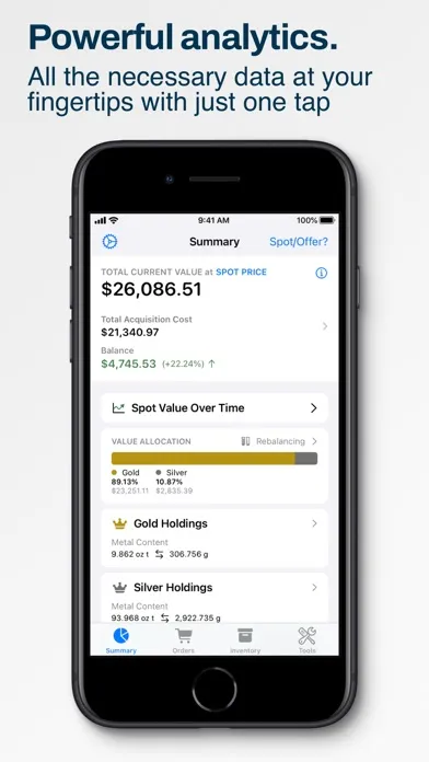 Precious Metals Manager سکرین شاٹس
