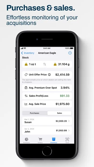 Precious Metals Manager سکرین شاٹس