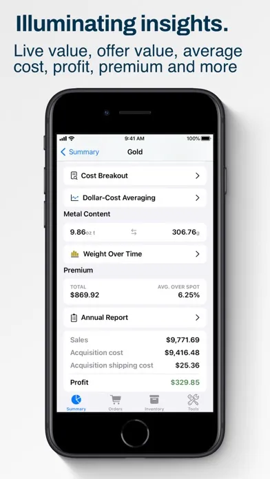 Precious Metals Manager سکرین شاٹس
