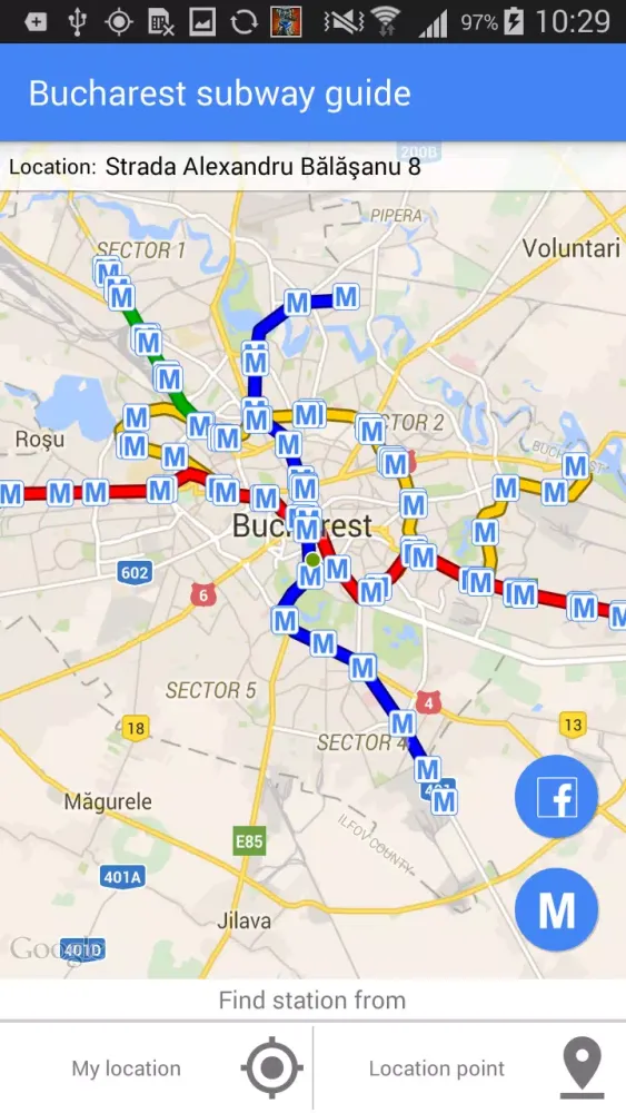 Tangkapan layar Subway guide: Bucharest
