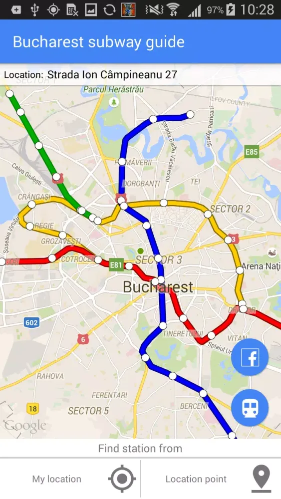 Tangkapan layar Subway guide: Bucharest