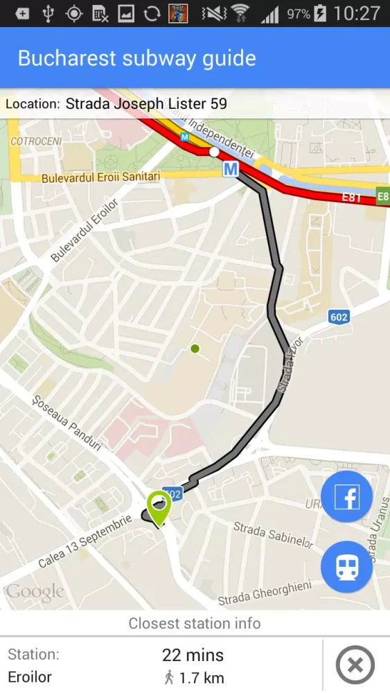 Tangkapan layar Subway guide: Bucharest