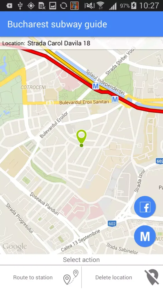 Tangkapan layar Subway guide: Bucharest