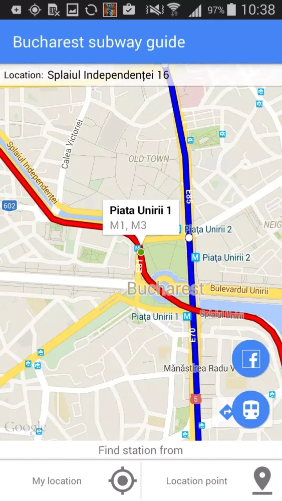 Tangkapan layar Subway guide: Bucharest