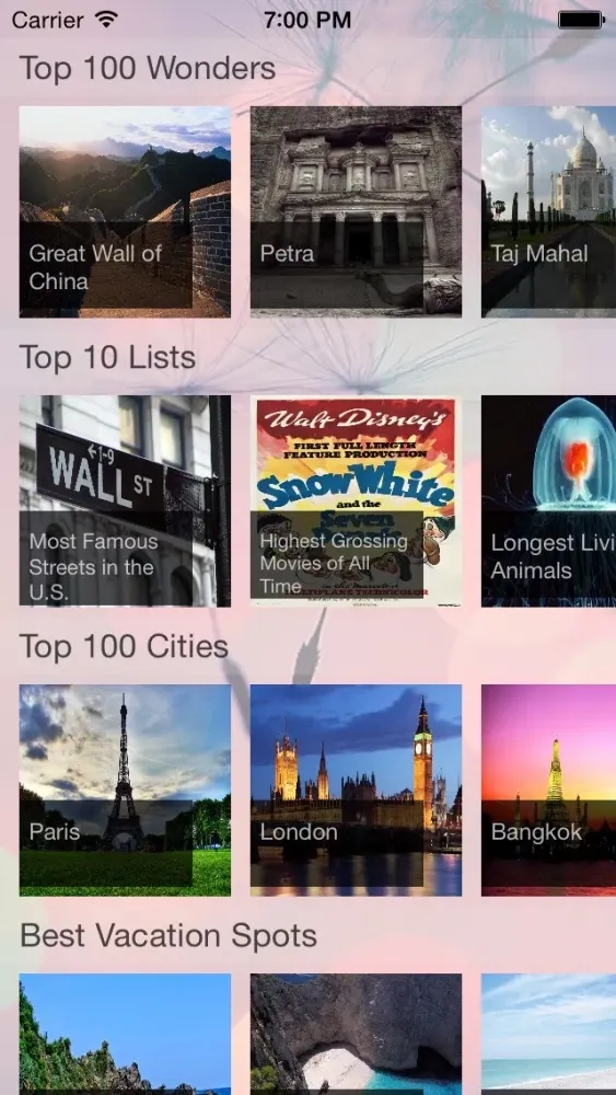 Ảnh chụp màn hình của Famous Wonders of the World
