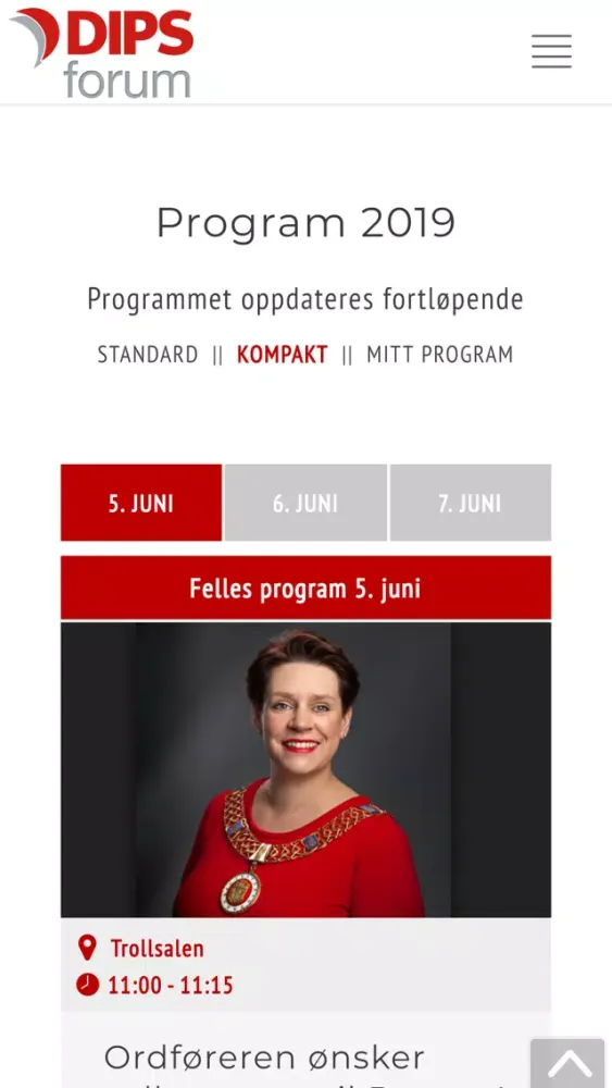 DIPS-forum 2019 Screenshots